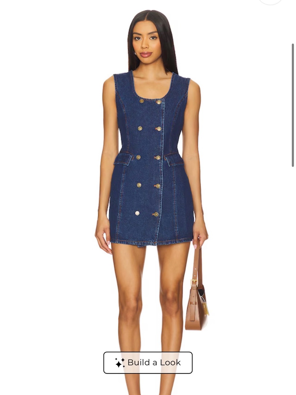 Lioness Indigo Double-Breasted Denim Mini Skirt